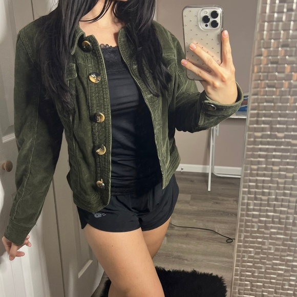 Dress Barn Green Corduroy Jacket - Picture 2 of 4